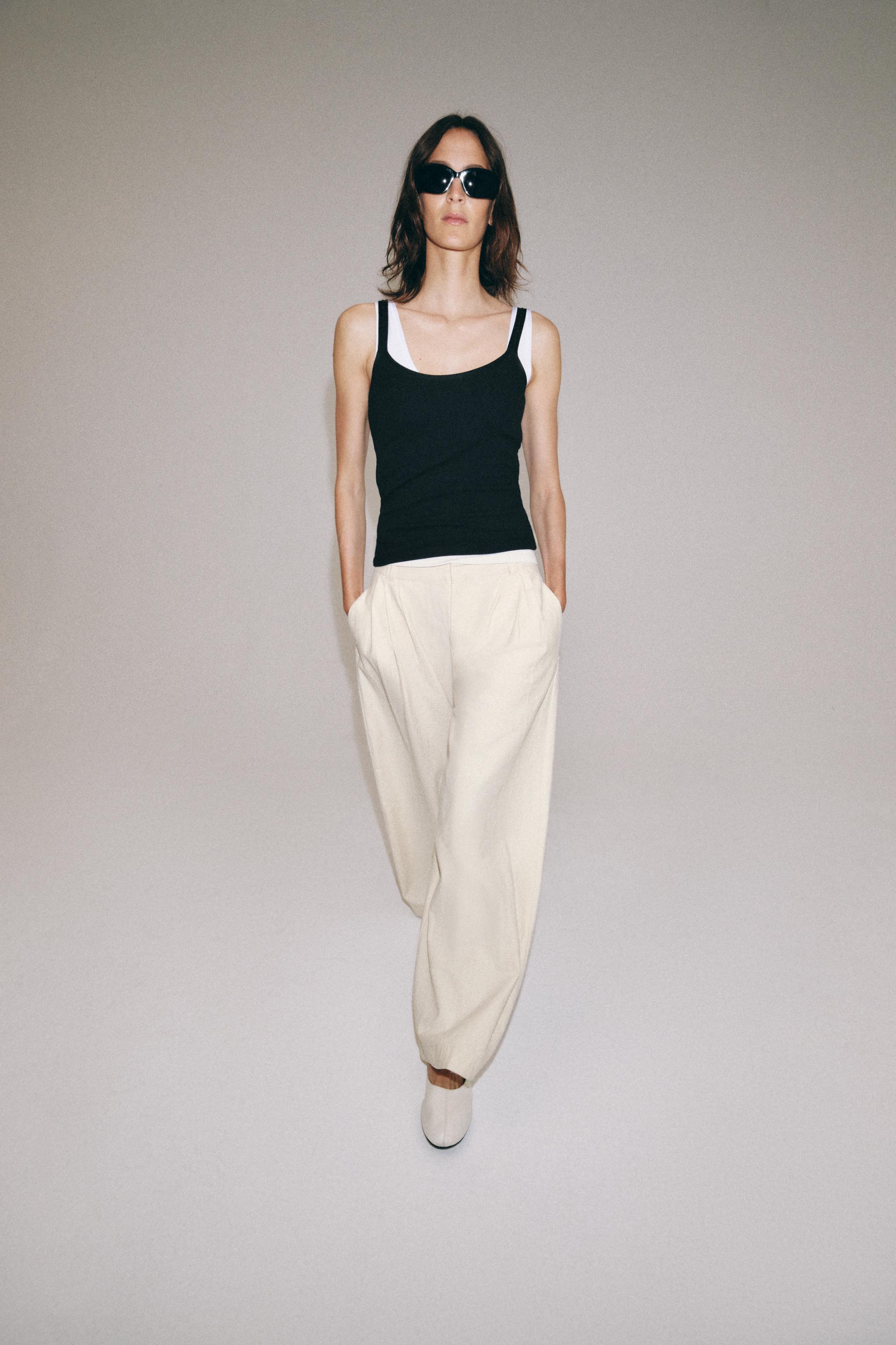RIBBED STRAP TOP